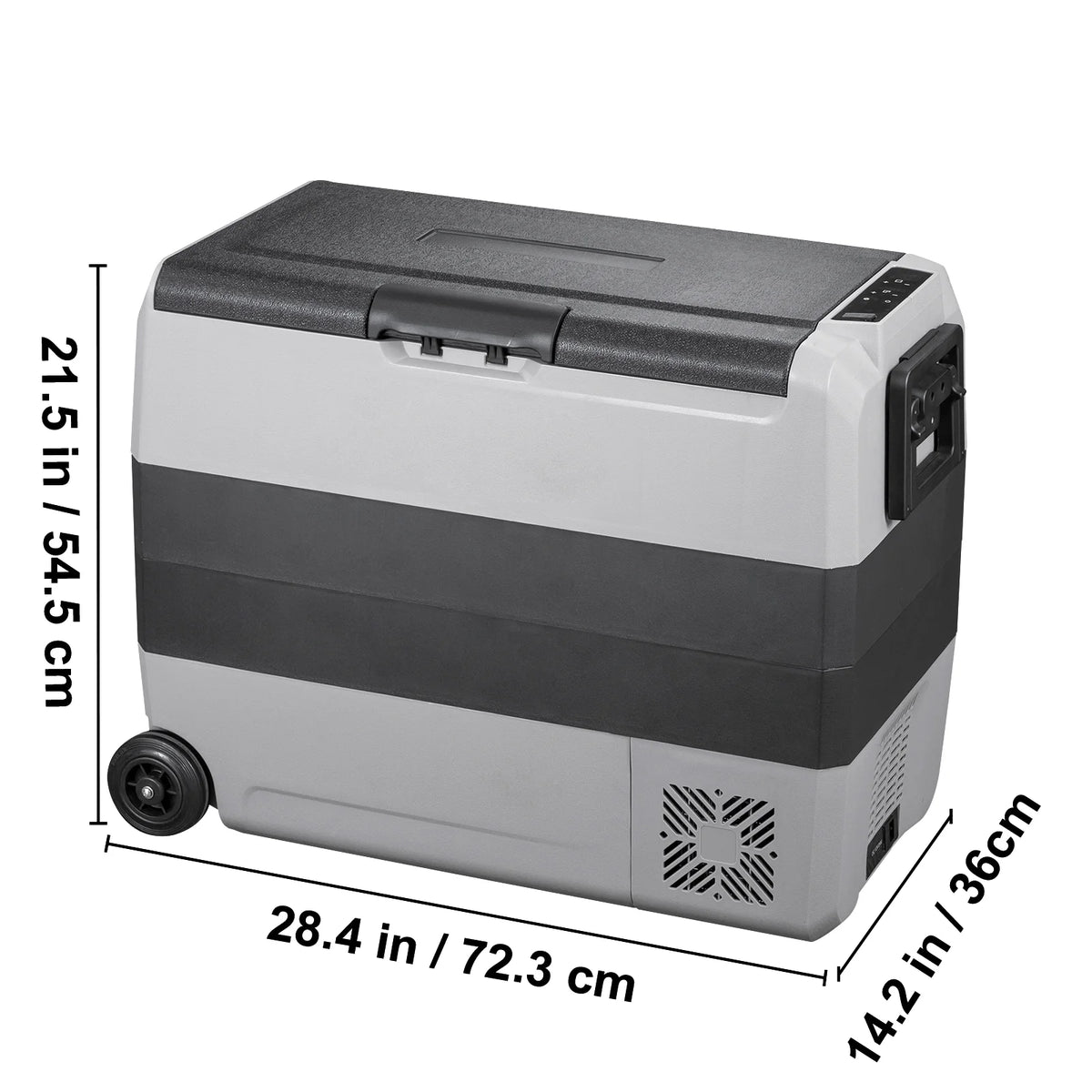 VEVOR Car Refrigerator 48Qt, Dual Zone Car Fridge Freezer12/24V DC & 110-240V AC Electric Compressor Cooler for Truck Vehicle RV