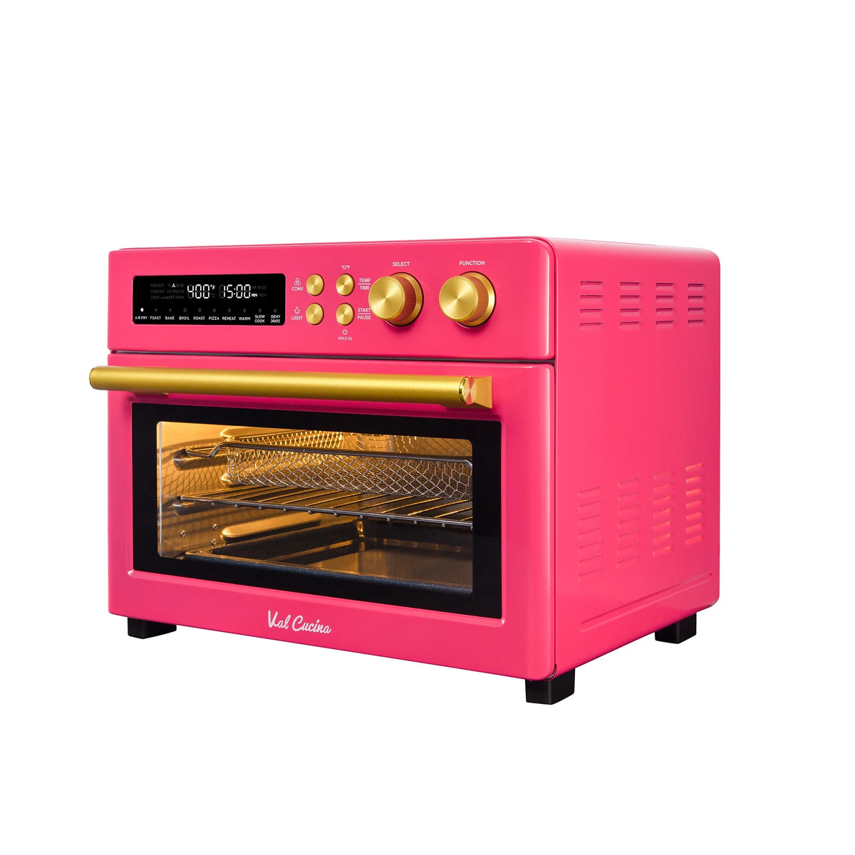 VAL CUCINA 10-IN-1 AIR FRYER TOASTER OVEN -  BRUSHED STAINLESS STEEL