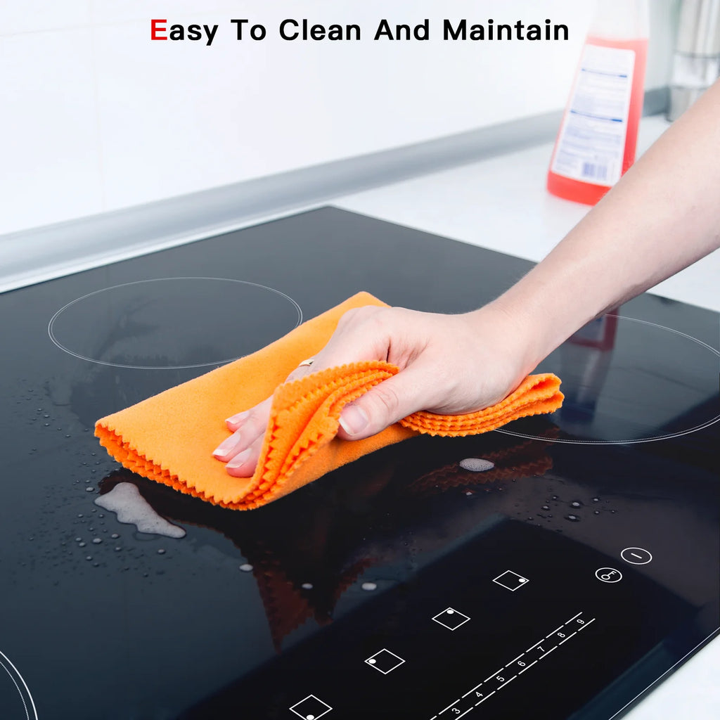 30 inch Electric Cooktop,4 Burner,Built-in,Ceramic Glass Stove Top,Touch Control