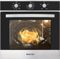24 Inch 2.3 cu. Ft. Single Gas Wall Oven, Bake Broil Rotisserie, Mechanical Controls, Built-in Timer, Convection Fan in Stainless Steel