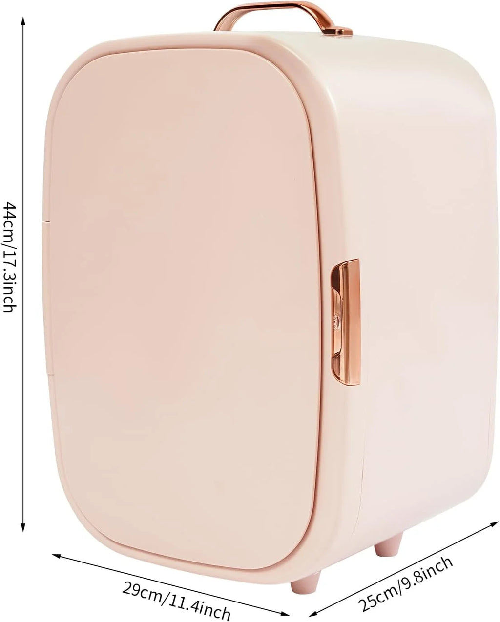 Skincare Fridge 12.68Qt, Cooler & Warmer, Portable Compact Fridge for Cosmetics Skin Care and Food for Bedroom Office Car Dorm (Pink)