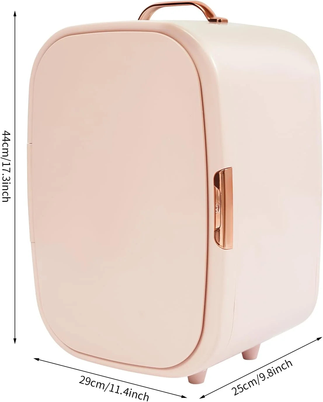 Skincare Fridge 12.68Qt, Cooler & Warmer, Portable Compact Fridge for Cosmetics Skin Care and Food for Bedroom Office Car Dorm (Pink)