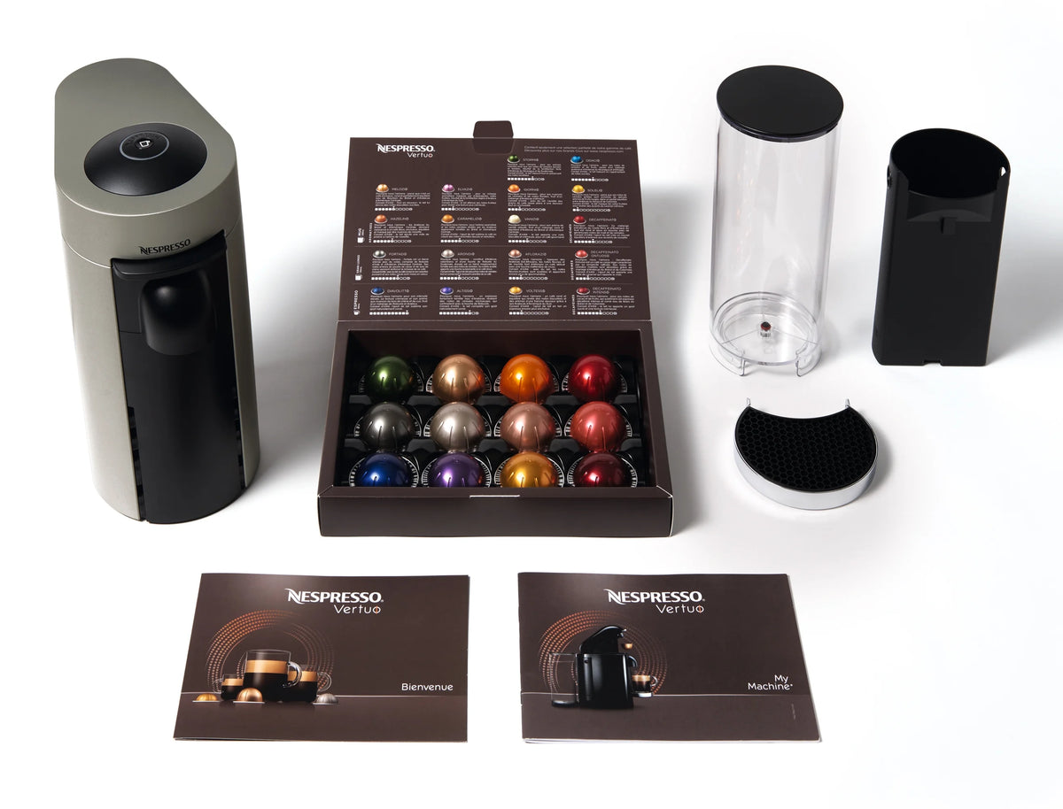 Nespresso New Vertuo Plus Coffee and Espresso Machine by De'Longhi with Aerocinno, Gray, Single-Serve Brewers