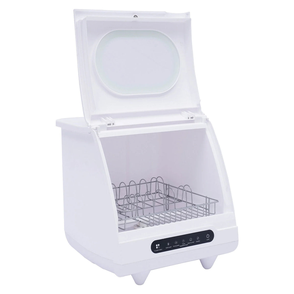1200W White Portable Tabletop Dishwasher 2-6 Sets, Compact Dishwasher with Tank,Leak-Proof Drying, 360�� Spray Arm, 5 Programmes, for Houses, Flats and Dormitories
