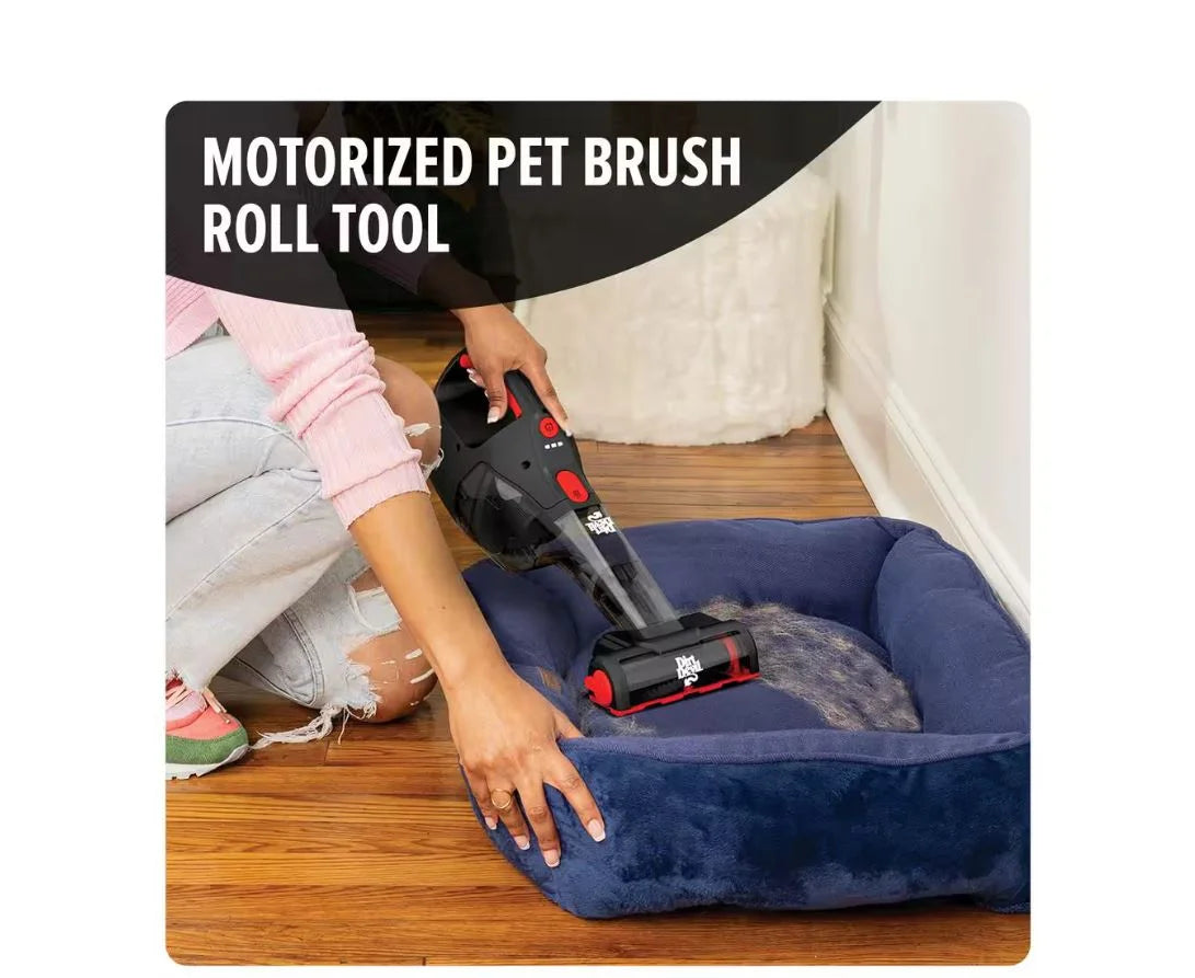 Dirt Devil 16V Deep Clean Cordless Handheld Vacuum w/Motorized Pet Brush Roll Tool for Upholstery, Powerful and Lightweight, Black