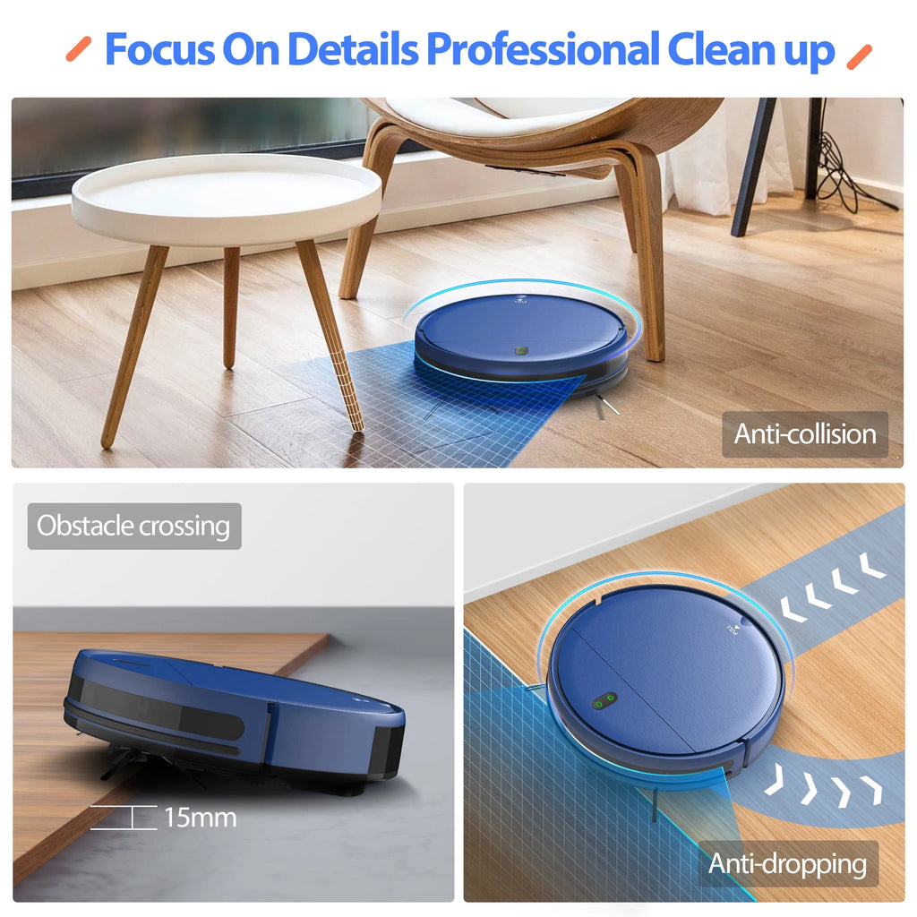 ONSON Robot Vacuum Cleaner, 2 in 1 Mop Combo for Pet Hair, Hard Floor