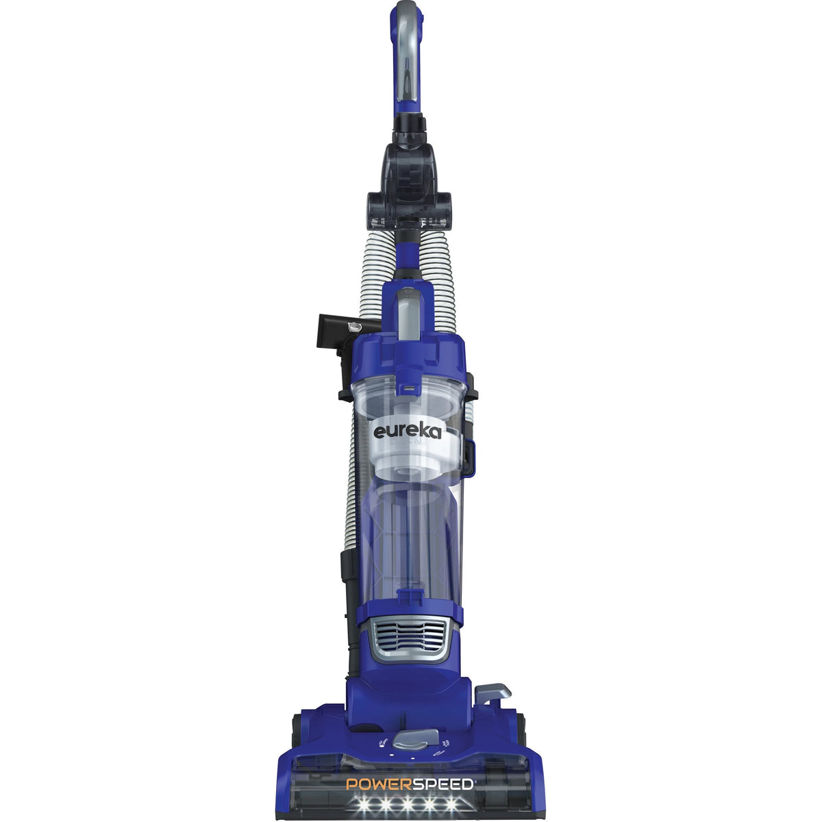 Eureka Bagless Upright Vacuum, Powerspeed Turbo, with Pet Turbo Brush, Multisurface, 2-in-1 Upholstery tool, Telescoping Crevice tool, Extended Reach, Lightweight, LED, Large Dustcup, NEU188, Blue