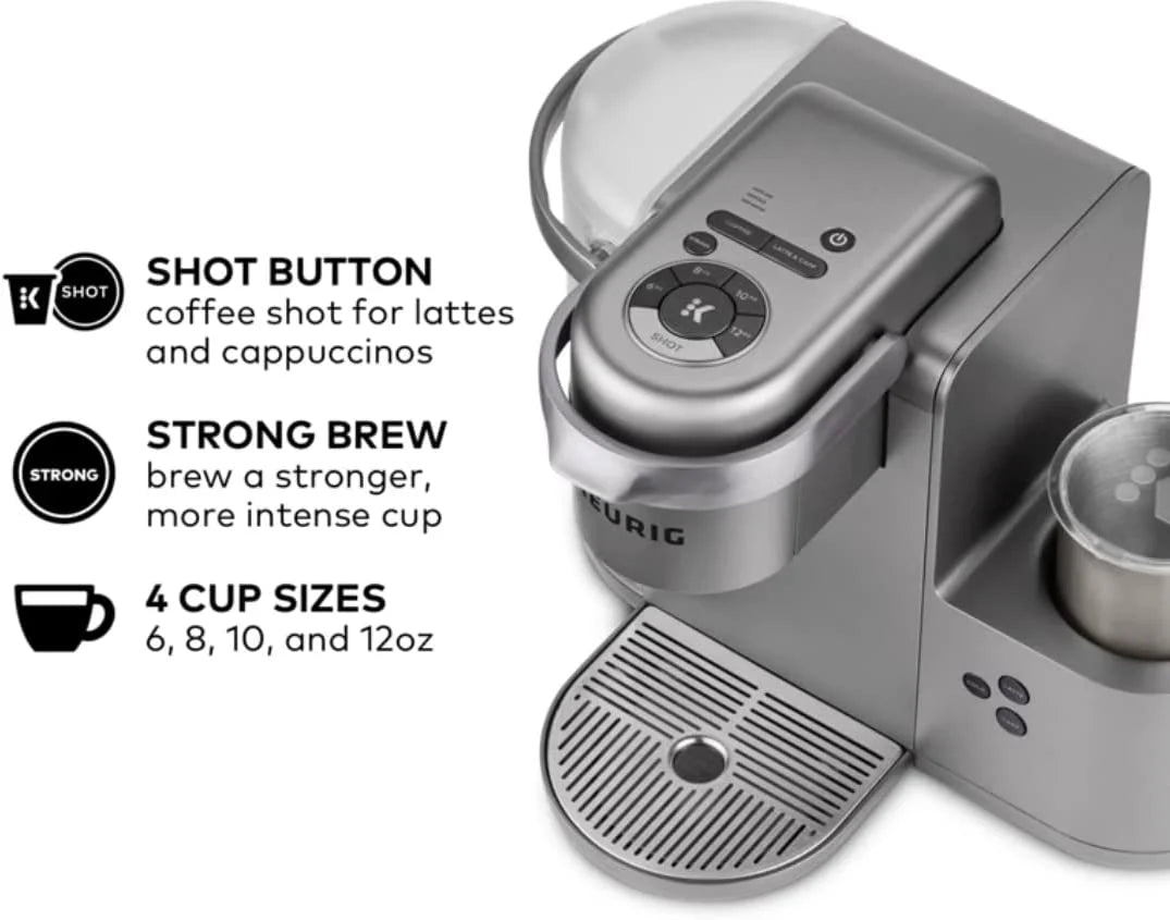 Restored Keurig KCK84NK K-Cafe C Single Serve K-Cup Pod Coffee, Latte and Cappuccino Maker, Nickel (Refurbished)