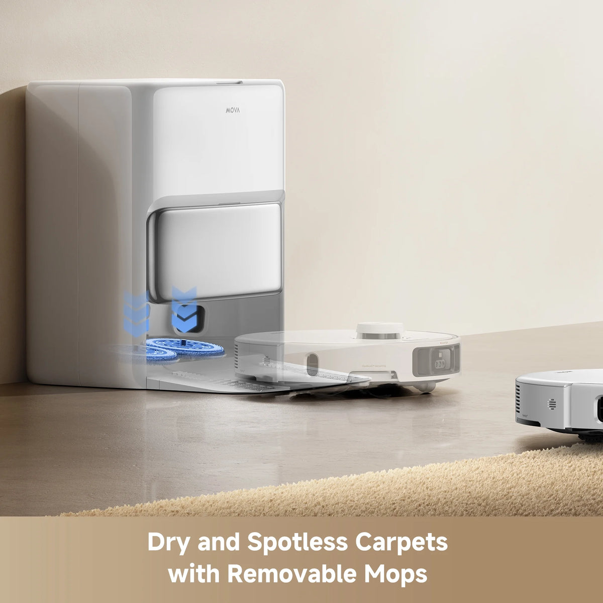 MOVA P50 Pro Ultra Robot Vacuum with Cleaning Solution, Removable&Liftable Mop,Anti-Tangle,Self Drying&Cleaning