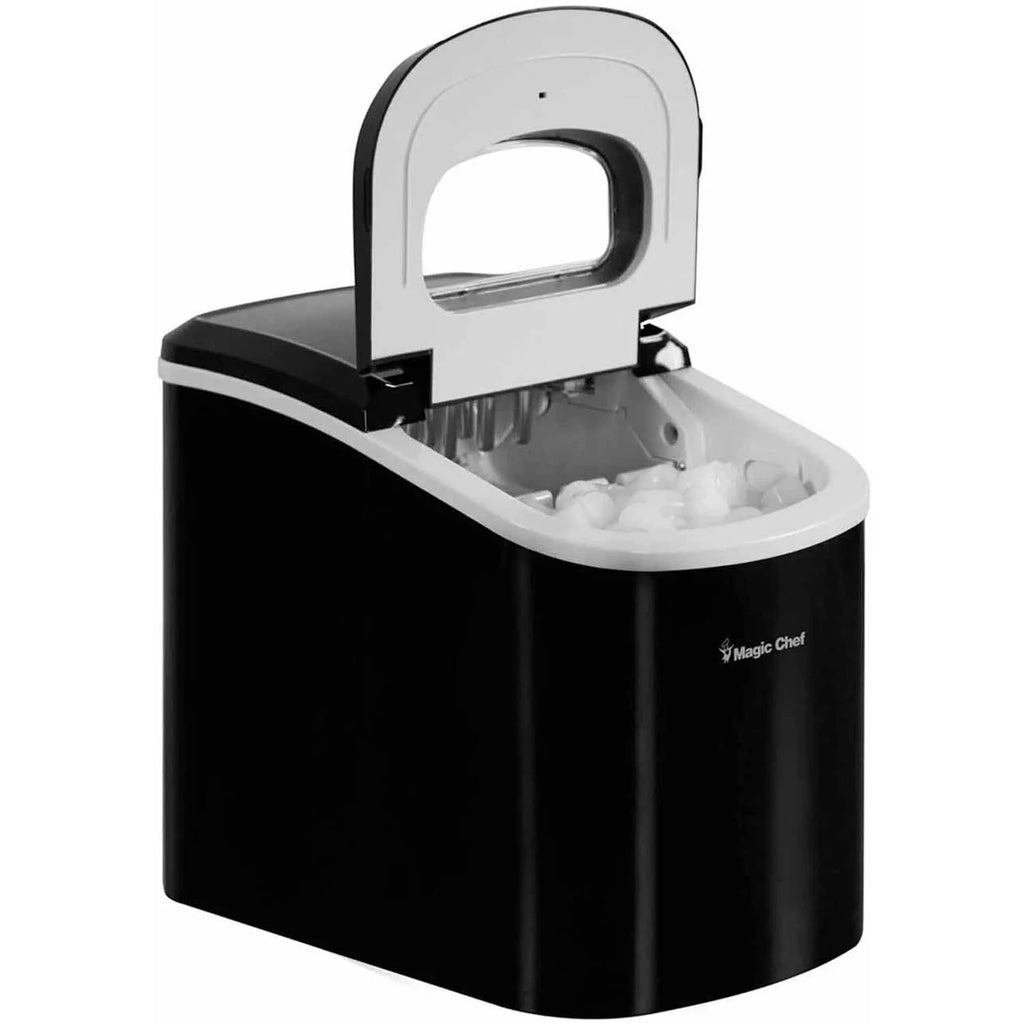 Magic Chef 27 lb. Capacity Portable Countertop Ice Maker, Black (Bullet Ice)