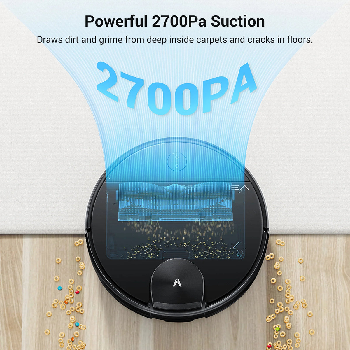 Viomi Smart Robot Vacuum V3 Max Duster Vacuum & Mop for Multi Floors, Black