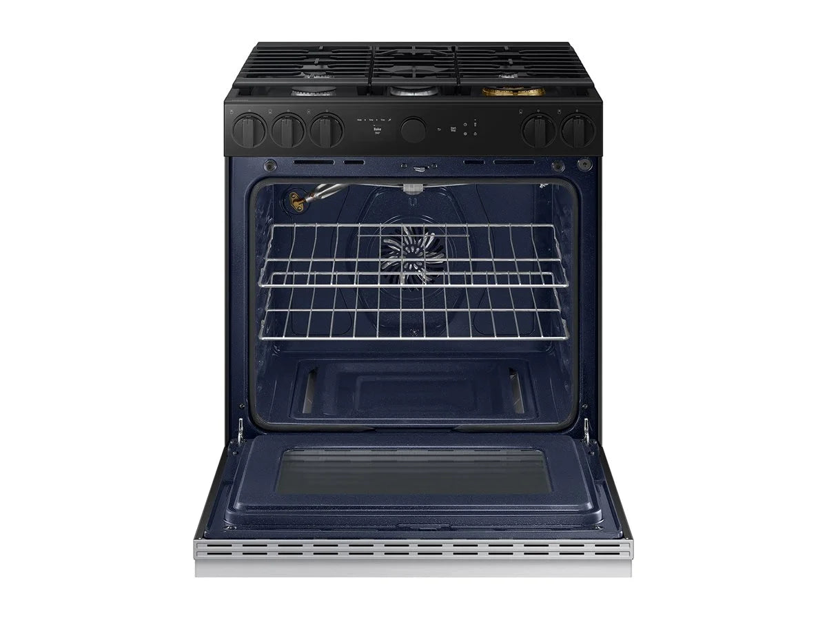 Samsung Bespoke NSG6DG8700SRAA - Range - built-in - Wi-Fi - niche - width: 24 in - depth: 24 in - height: 35.9 in - with self-cleaning - stainless steel