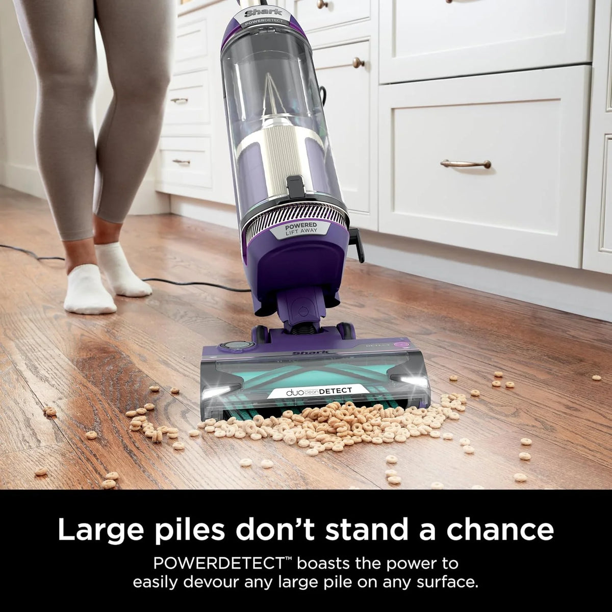 Restored Shark POWERDETECT Upright Vacuum Cleaner with HEPA Filter, Heavy Duty,Powerful Suction for Pet Hair Pickup, DuoClean, Ideal for Carpets & Hardfloors, AZ4002 (Certified)(Refurbished)