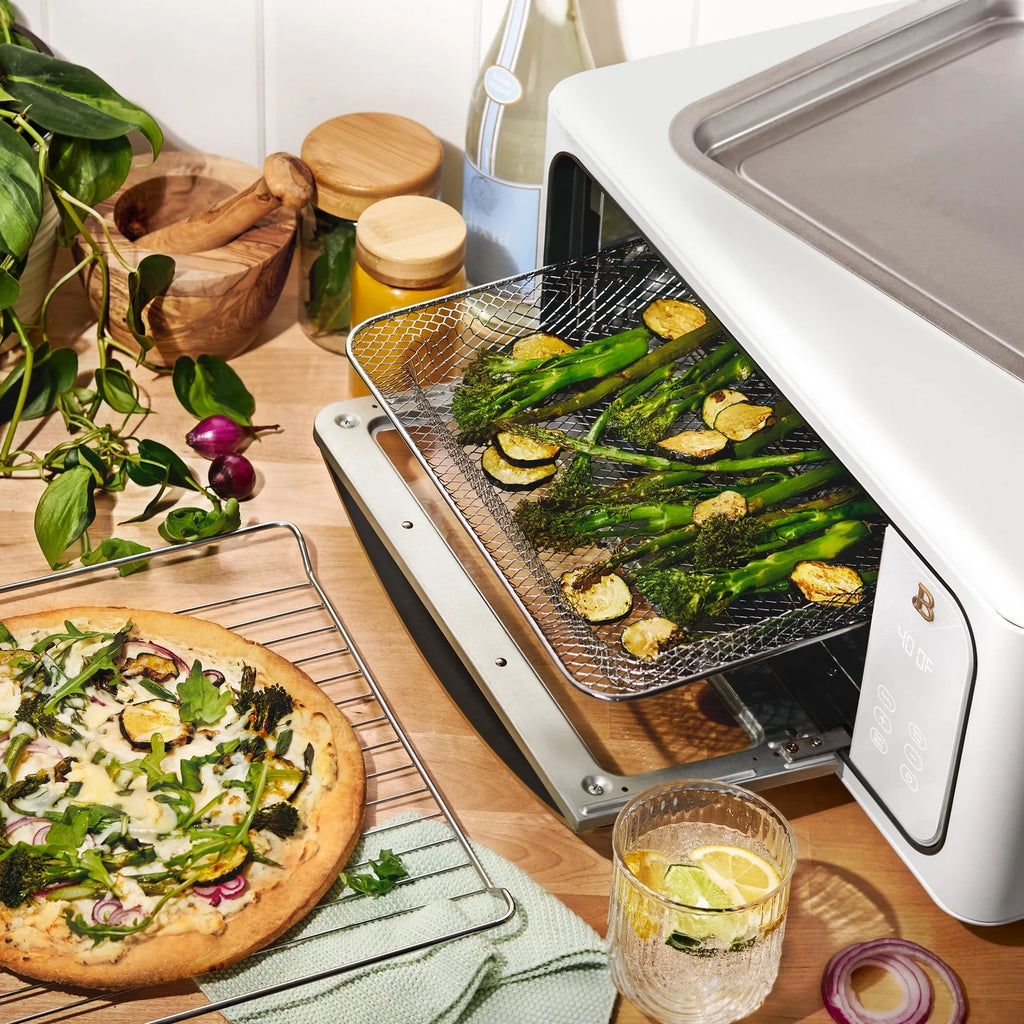 Beautiful Infrared Air Fryer Toaster Oven, 9-Slice, 1800 W, White Icing by Drew Barrymore