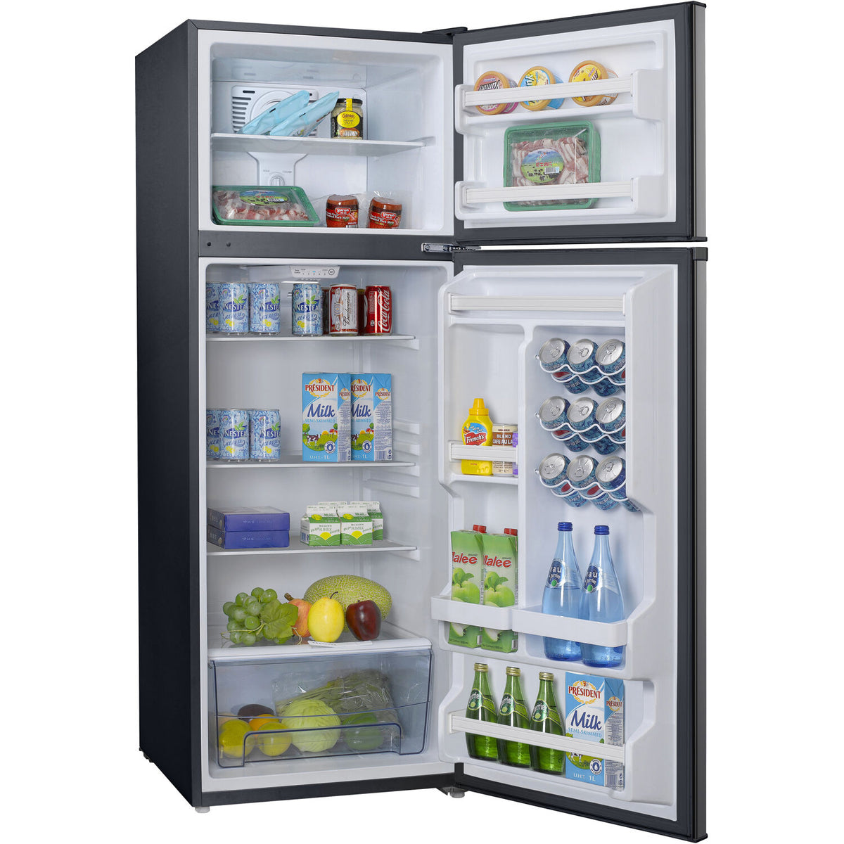 Galanz 12 Cu Ft Top Freezer Refrigerator, Frost Free, Stainless Look