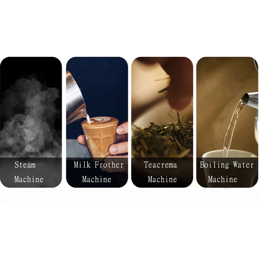 INTBUYING 220V Milk Frother Steam Boiling Water Frothing Machine for Coffee Tea 12L Silver