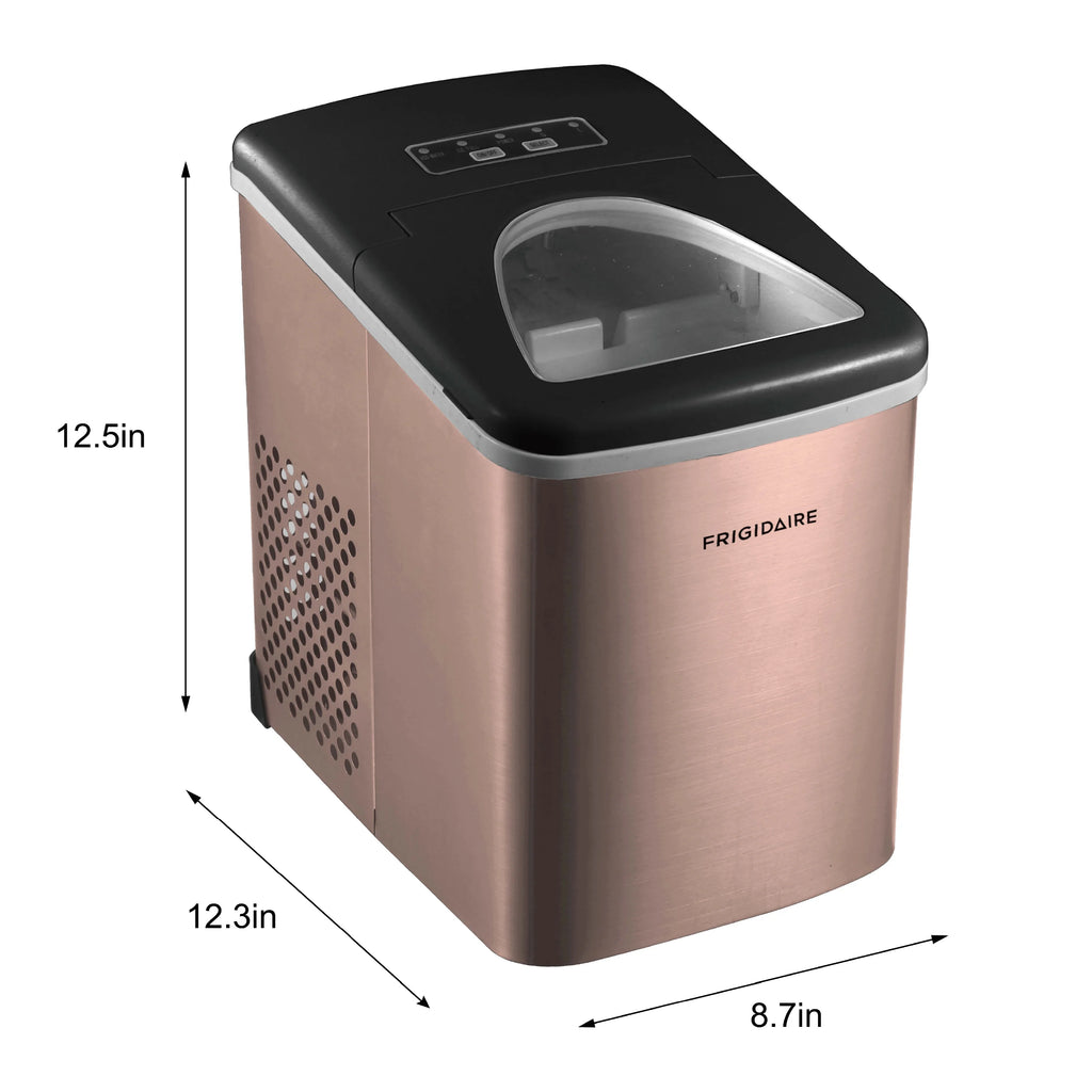 Frigidaire 26 lb. Countertop Ice Maker EFIC117-SS, Red Stainless Steel