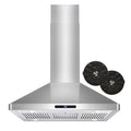 36 in. Lumin Collection Ductless Island Range Hood, Soft Touch Controls, LED Lights, Stainless Steel