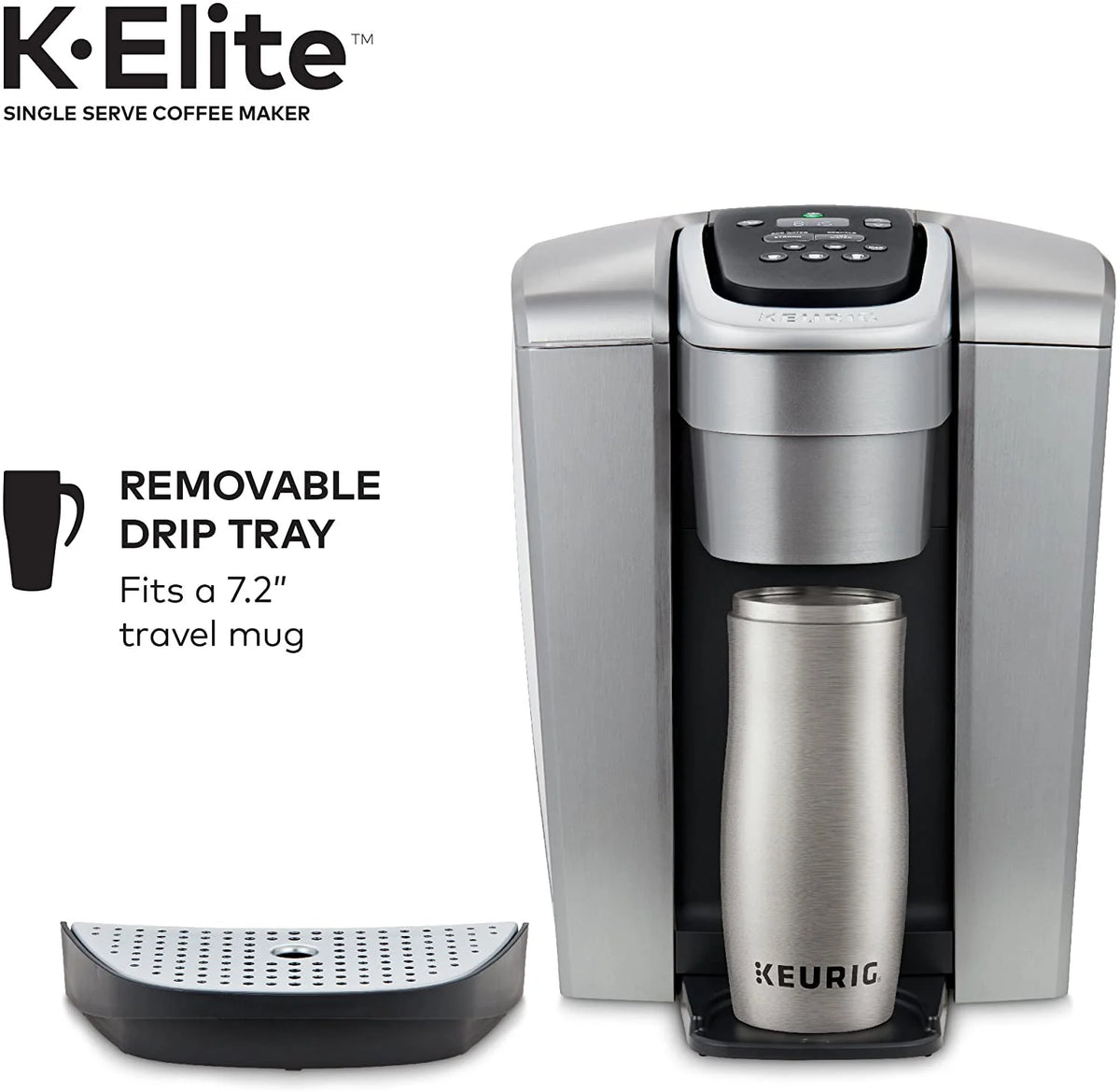 Keurig K-Elite Coffee Maker, Single Serve K-Cup Pod Coffee Brewer, With Iced Coffee Capability & 3-Month Brewer Maintenance Kit Includes Descaling Solution, Water Filter Cartridges & Rinse Pods