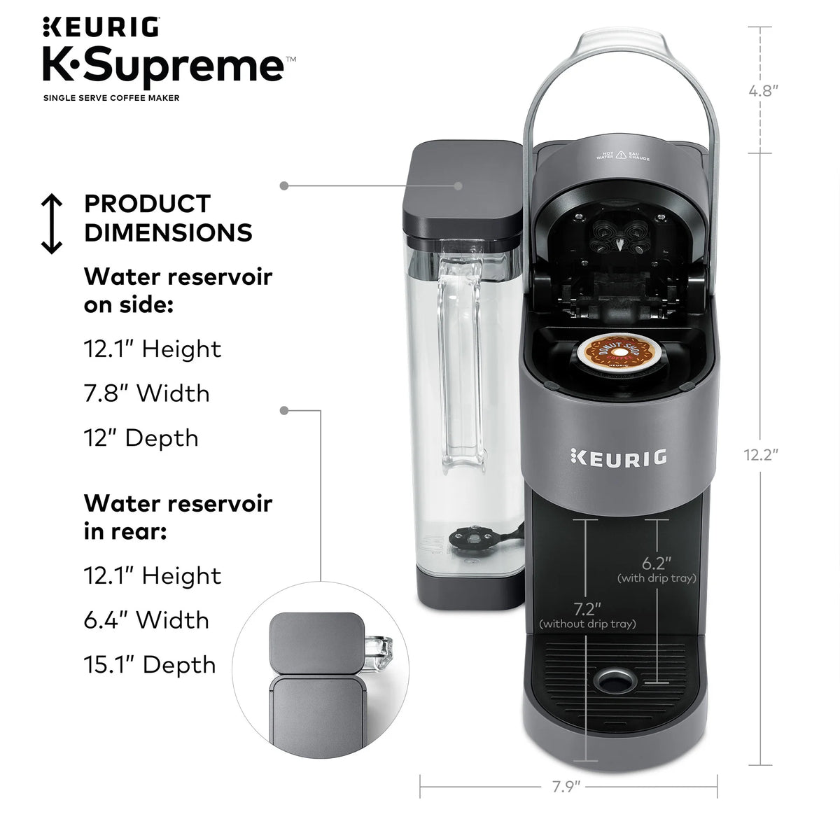 Keurig K-Supreme Black Single-Serve K-Cup Pod Coffee Maker