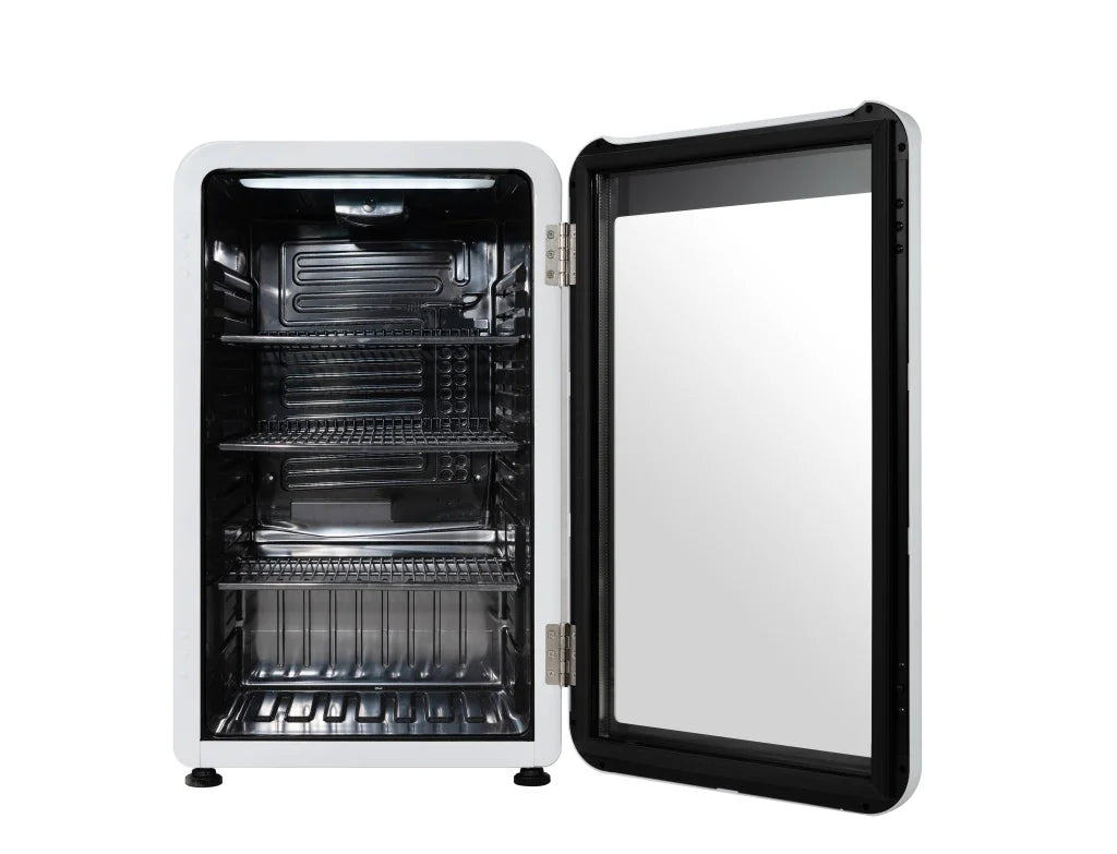 Frigidaire 3.3 Cu. Ft. Retro Refrigerator, Glass Door, Black