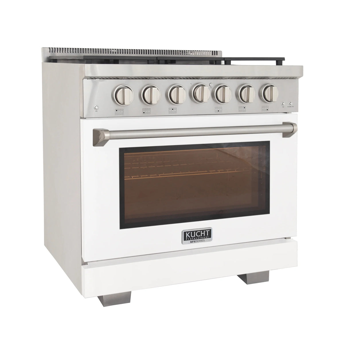 Professional 36-in Natural Gas Range in White with True Simmer Burners