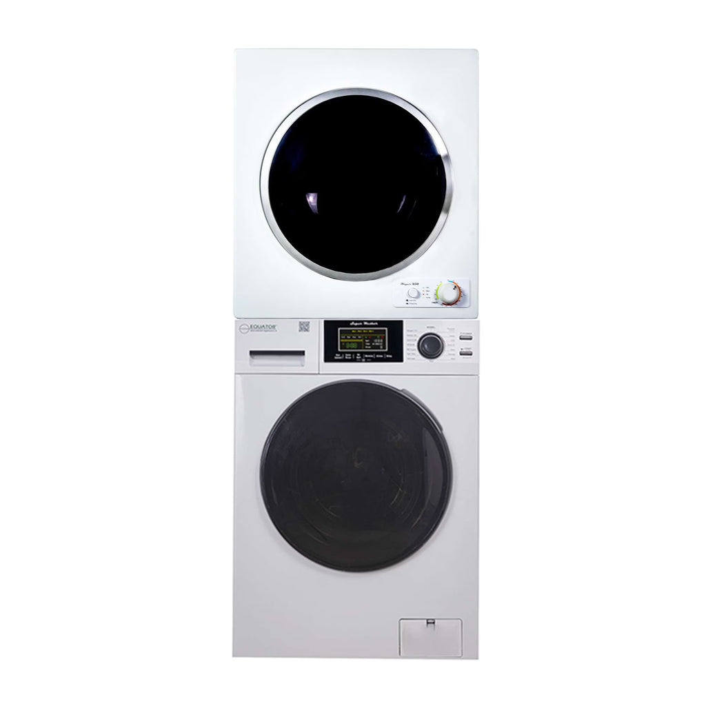 Equator 110V 1.6 cf Washer w/ Pet Cycle & 110V 3.5cf Compact Short Dryer