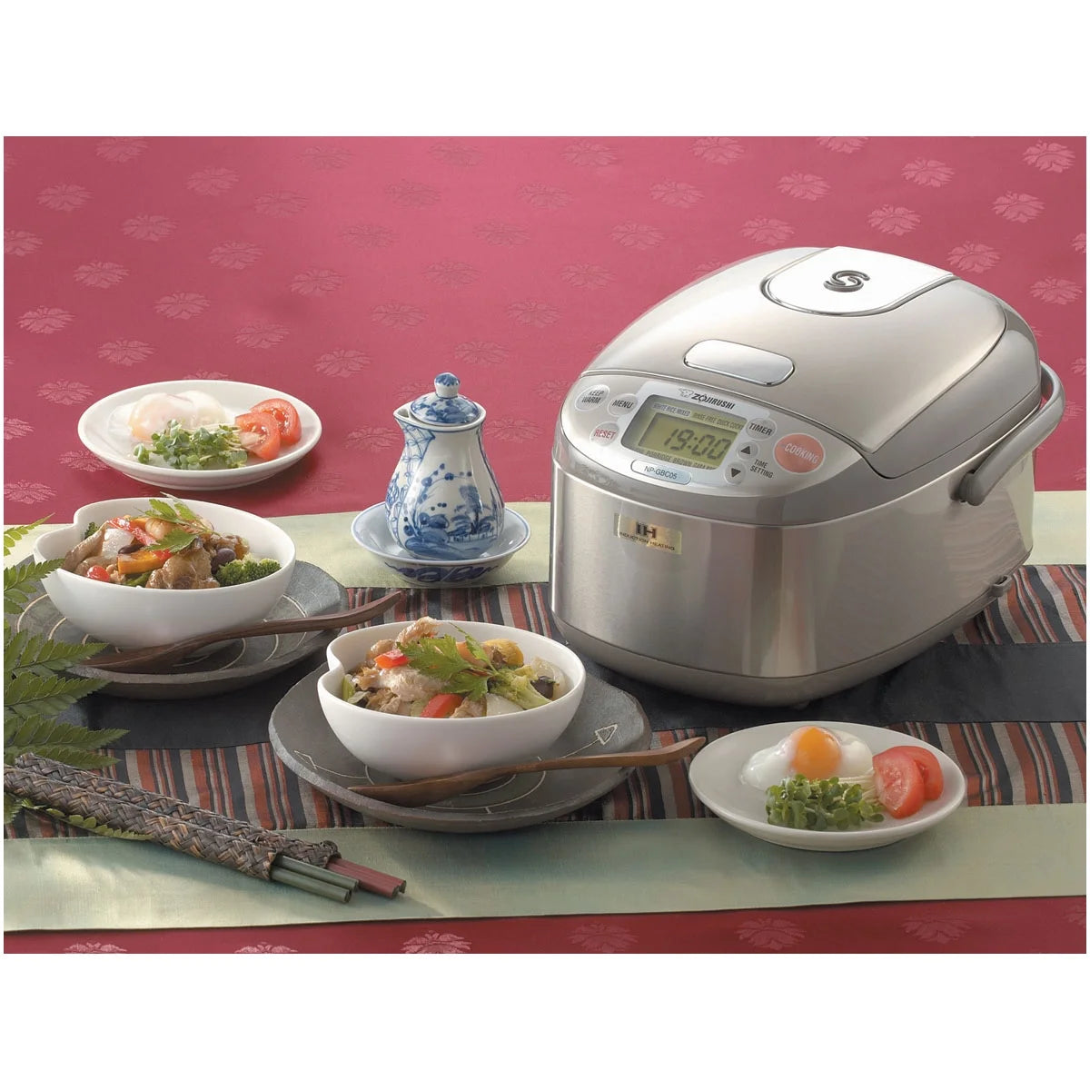 Zojirushi NP-GBC05 3-Cup Electric Rice Cooker, Stainless Steel - Induction Heating System
