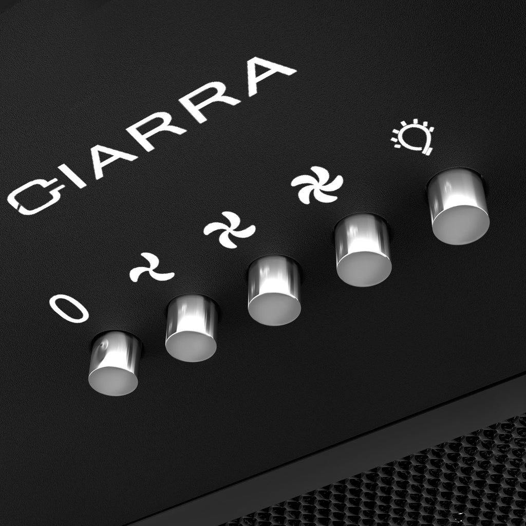 CIARRA Insert Range Hood 20 inch 450 CFM with Push Button Control Stainless Steel CAS913E52