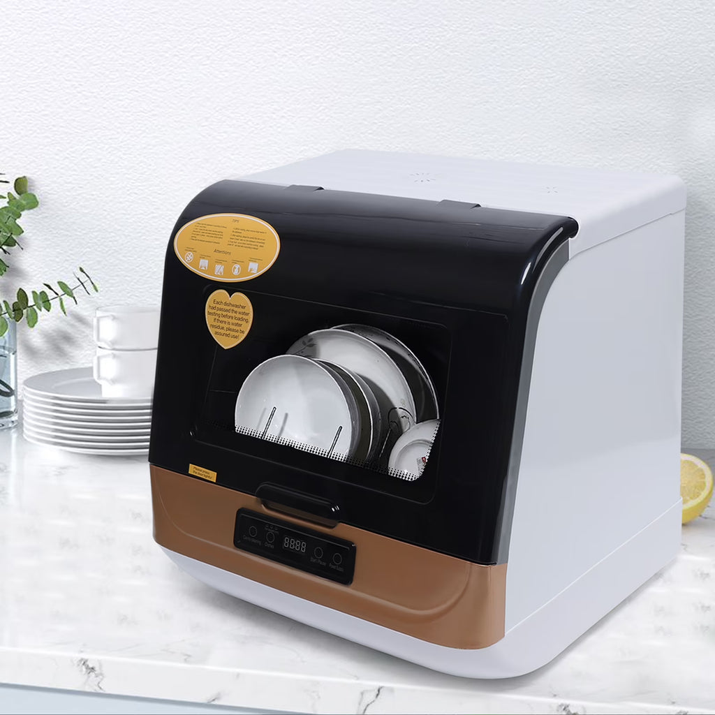 TOOL1SHOoo Portable Countertop Dishwasher with Large Capacity Air Dry Function 3 Washing Programs