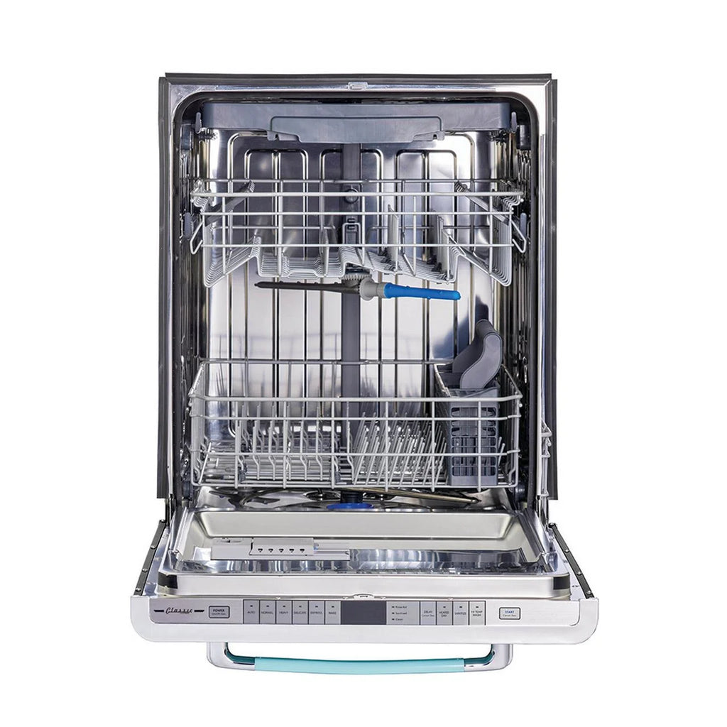Unique Appliances Classic Retro 24" Built-in Dishwasher with Stainless Steel Tub and LED Lighting
