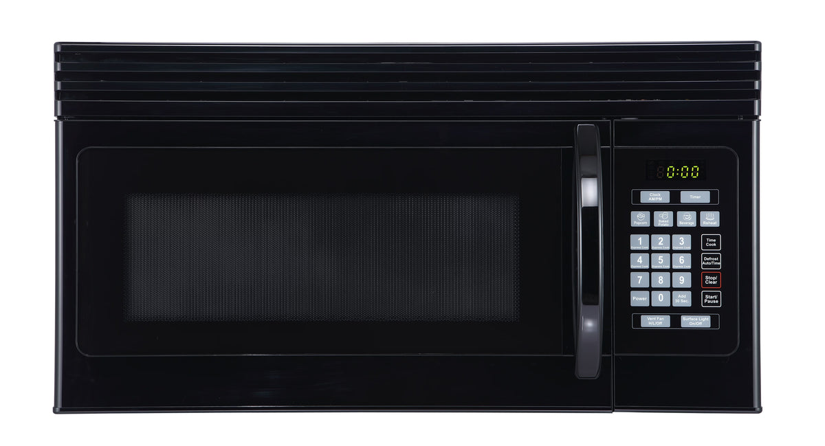 Black+Decker EM044KJNP10A 1.6-Cu. Ft. Over-the-Range Microwave with Top Mount Air Recirculation Vent, White