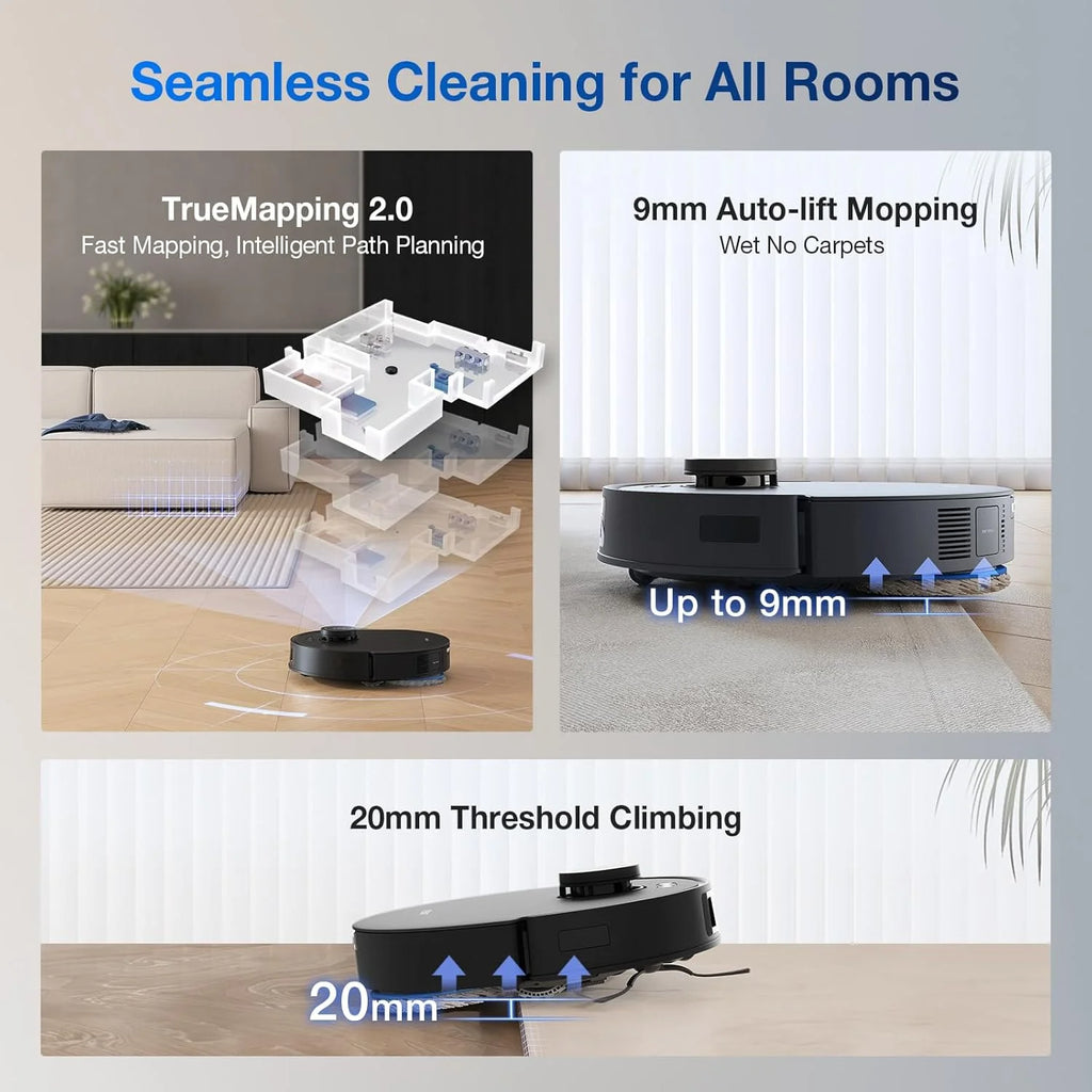 ECOVACS DEEBOT T30S AI Robot Vacuum and Mop - AI Camera, 11000Pa, ZeroTangle, TruEdge, Hot Water Mop