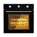 RIEDHOFF 24�?Single Wall Oven, 2.5 Cu.Ft Built-in Electric Single Wall Ovens with Mechanical Knobs, Double-Layered Glass Door, 5 Cooking Functions, 3000W 240V Ideal for Kitchen Oven