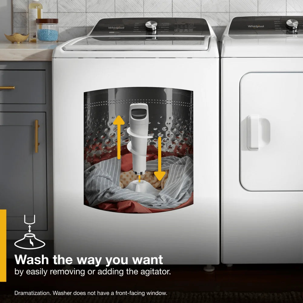 Whirlpool WTW5057LW 4.7 - 4.8 Cu. ft. Top Load Washer w/ Removable Agitator