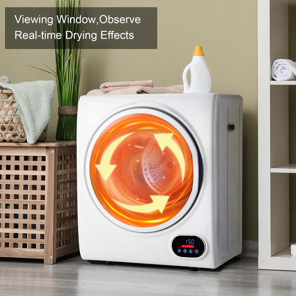 Ktaxon 1.6 cu. ft. Compact Electric Dryer, White