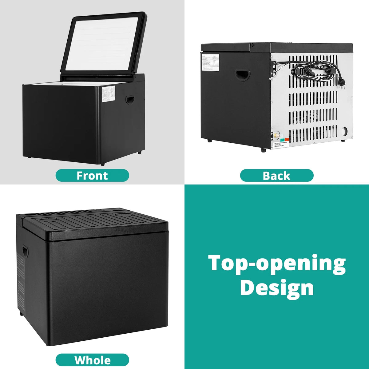 Smad Chest Freezer LPG/12V/110-120V Refrigerator Outdoor Travel Fridge 1.6 Cu ft Indoor Car