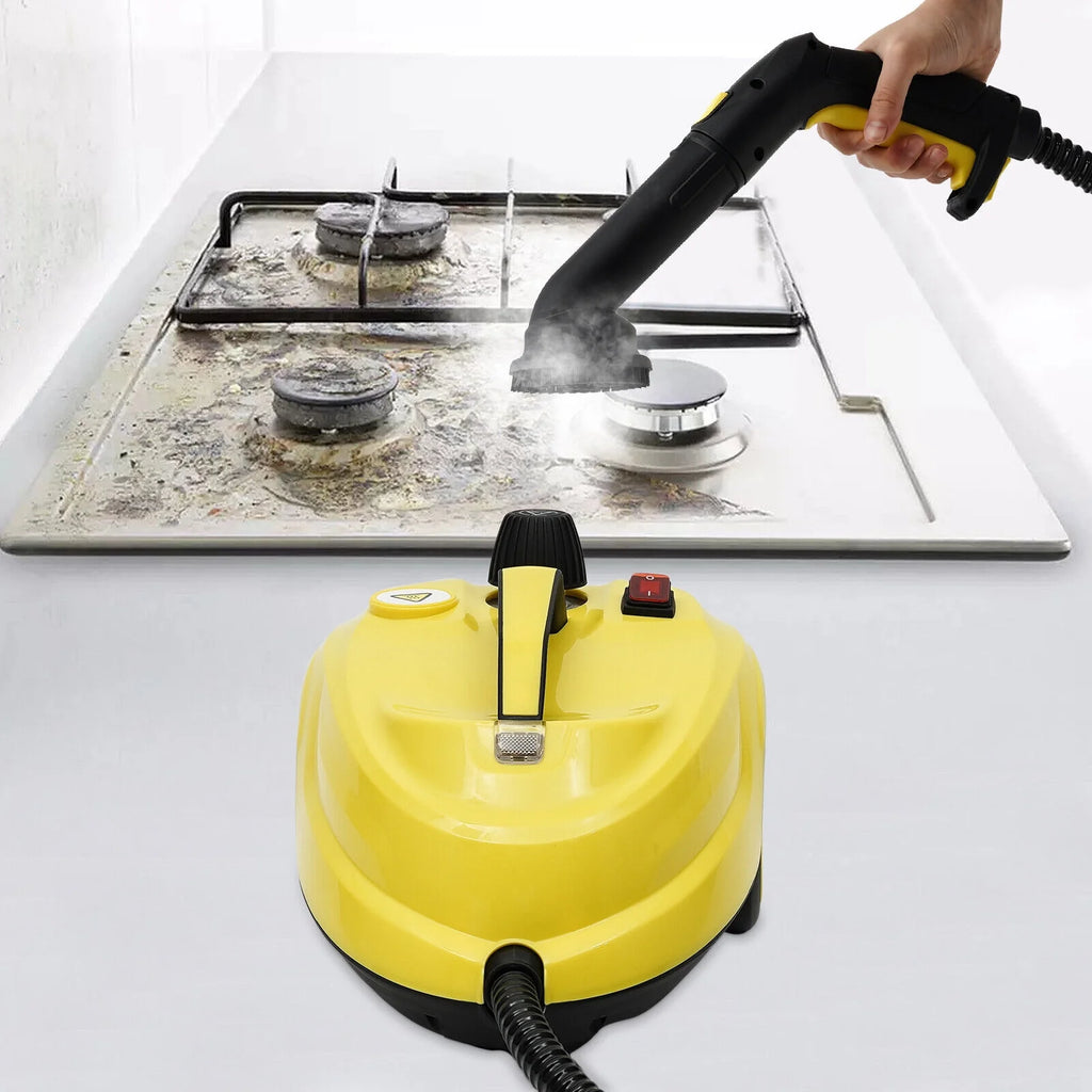 2000W 1.8L/60.87oz High-Pressure Steam Cleaner Multipurpose Handheld Steam Cleaner Portable Yellow 5 Bar/72.5PSI