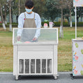 KFFKFF Fried Ice Cream Roll Machine - A Rolled Ice Cream Maker with Two 13.8x13.8 Inch Pans