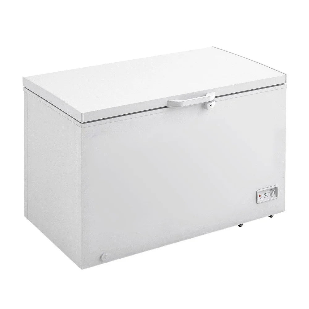 Choco Moon Large Capacity 14.5 Cu.ft Chest Freezer, 345L Storage, 4 Slide-Out Baskets, Lockable Lid, 8 Temp Control Levels, Energy-Efficient LED Lights, 6 Swivel Casters for Easy Mobility