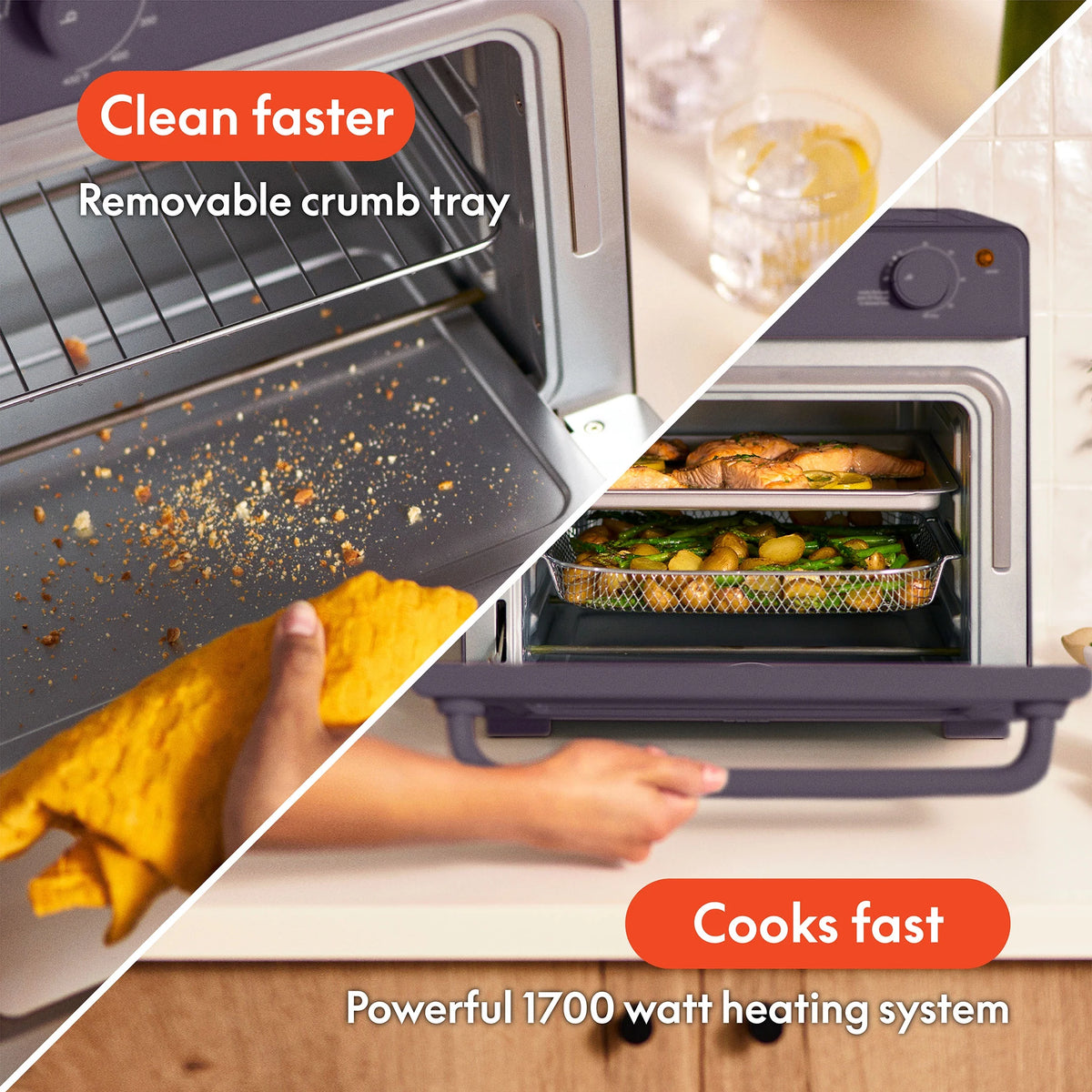 bella 6-Slice Toaster Oven, Oatmilk
