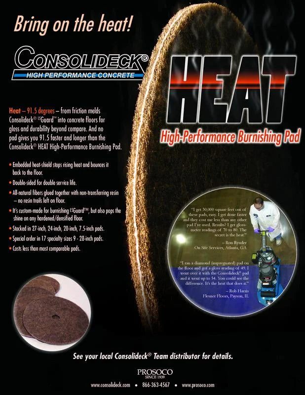 PROSOCO Hi-Performance Burnishing 27" Pad | Burnishing Pad for Concrete Floors - Trusted by Professionals