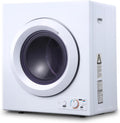 1500W Electric Portable Clothes Dryer, 8.82 lbs Capacity Front Load Compact Tumble Laundry Dryer with Stainless Steel Tub, Easy Control Button Panel Downside for Variety Drying Mode, White