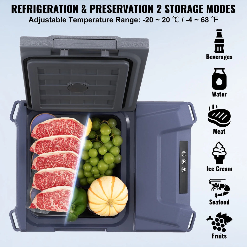 XYTREWPortable Car Refrigerator Cooler Freezer Compressor 9 L Single Zone for Car Home �?9  Single temperature zone compressor refrigeration car refrigerator, portable refrigeration and freezing