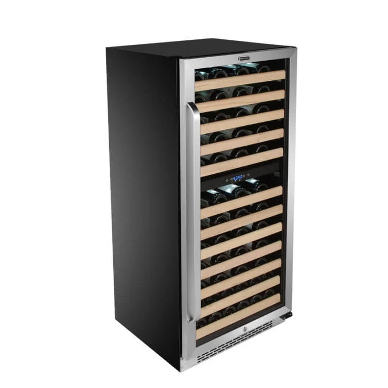 Whynter 24 inch Wine Cooler Refrigerator, 46 Bottle Wine Fridge, Freestanding & Built-in with Reversible Glass Door