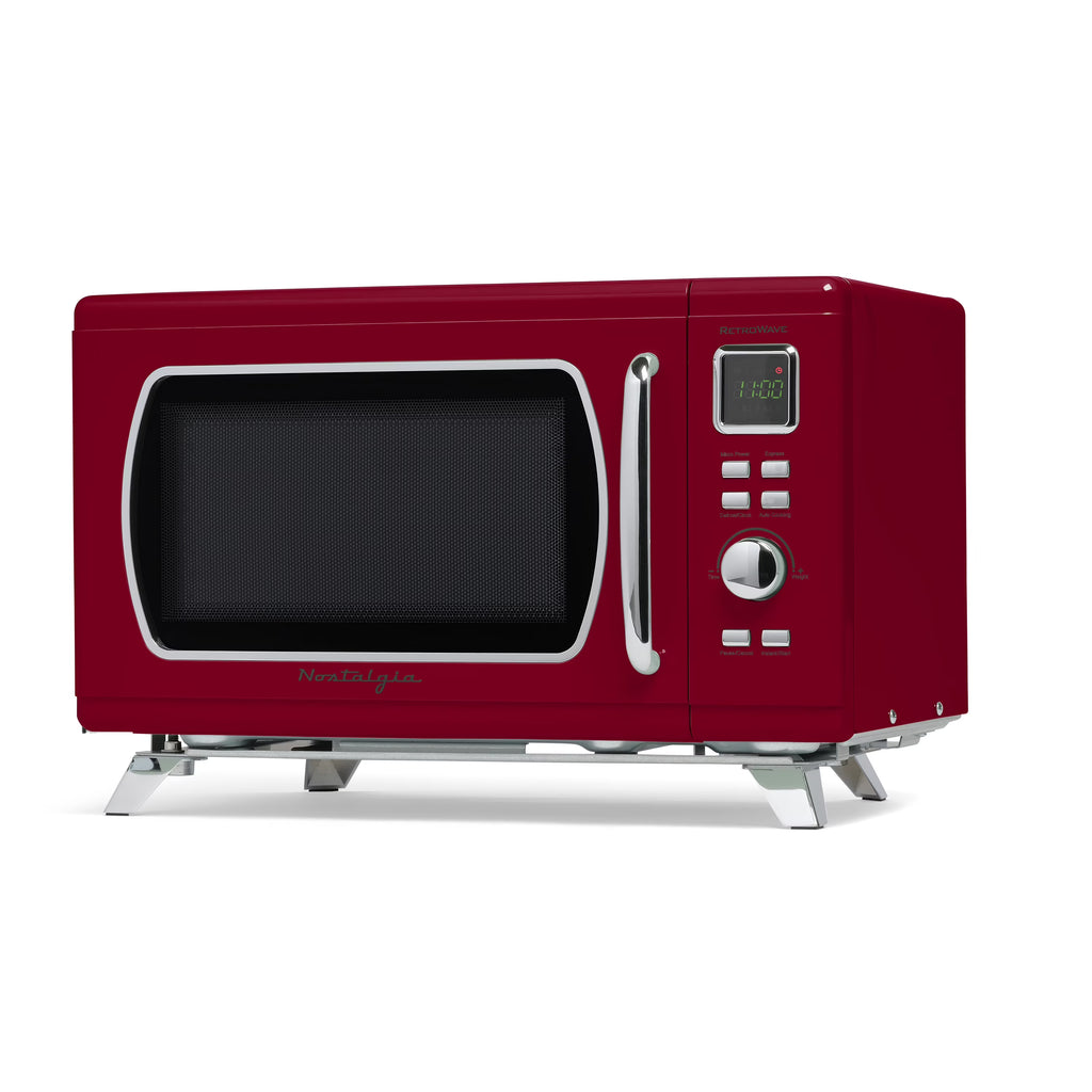 Nostalgia Mid-Century Retro 0.9 Cu. Ft. 900-Watt Microwave Oven, Black