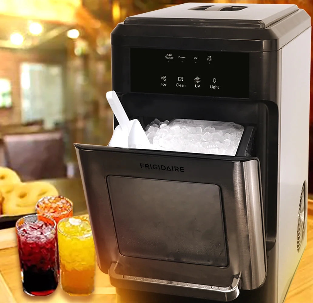 Frigidaire 44 lbs. Crunchy Chewable Nugget Ice Maker EFIC235, Stainless Steel