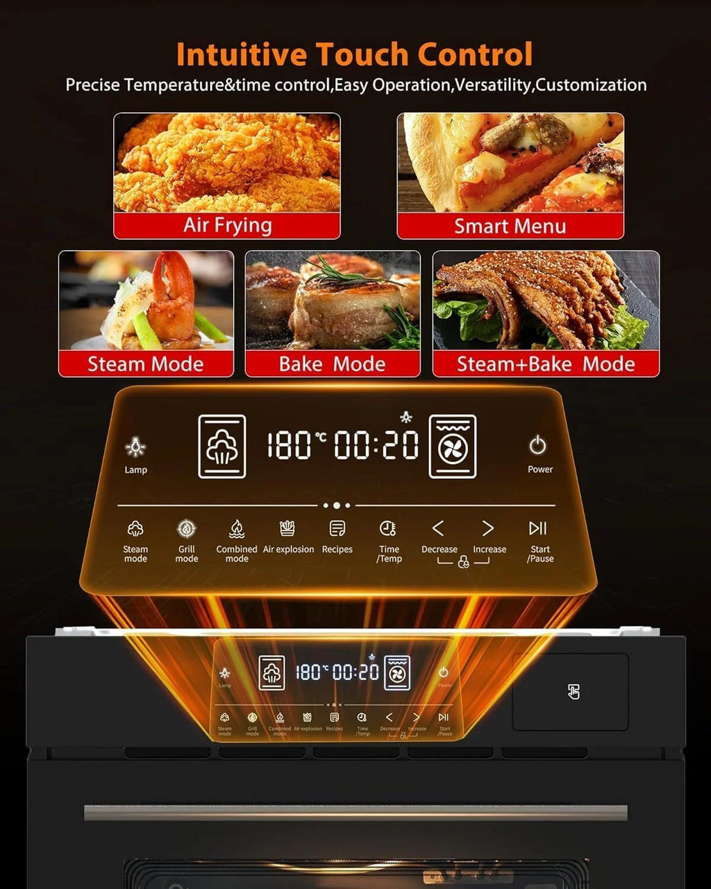 24" Single Wall Ovens, with 2.5 Cu.ft., 3000W 240V