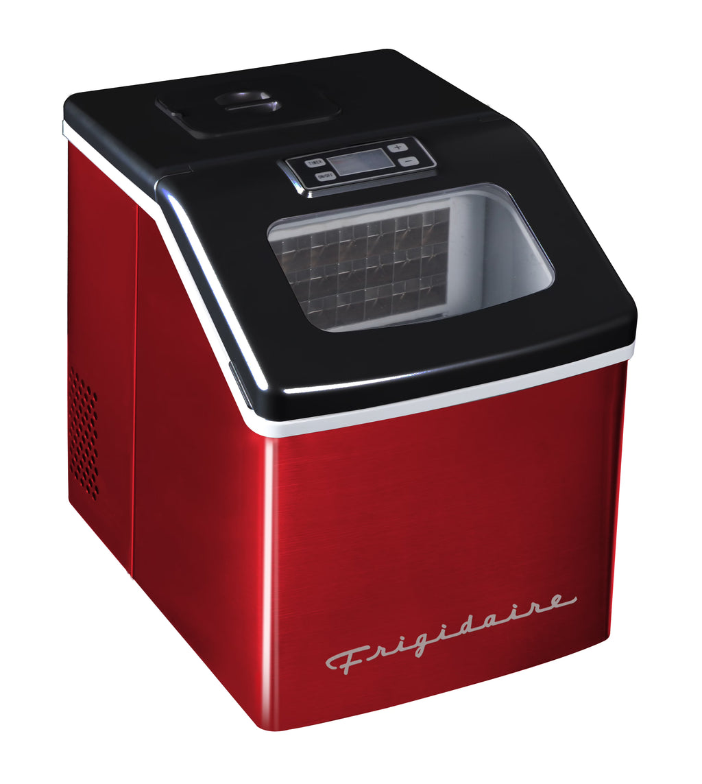Frigidaire 40lbs. Countertop Clear Square Ice Maker - Stainless Steel