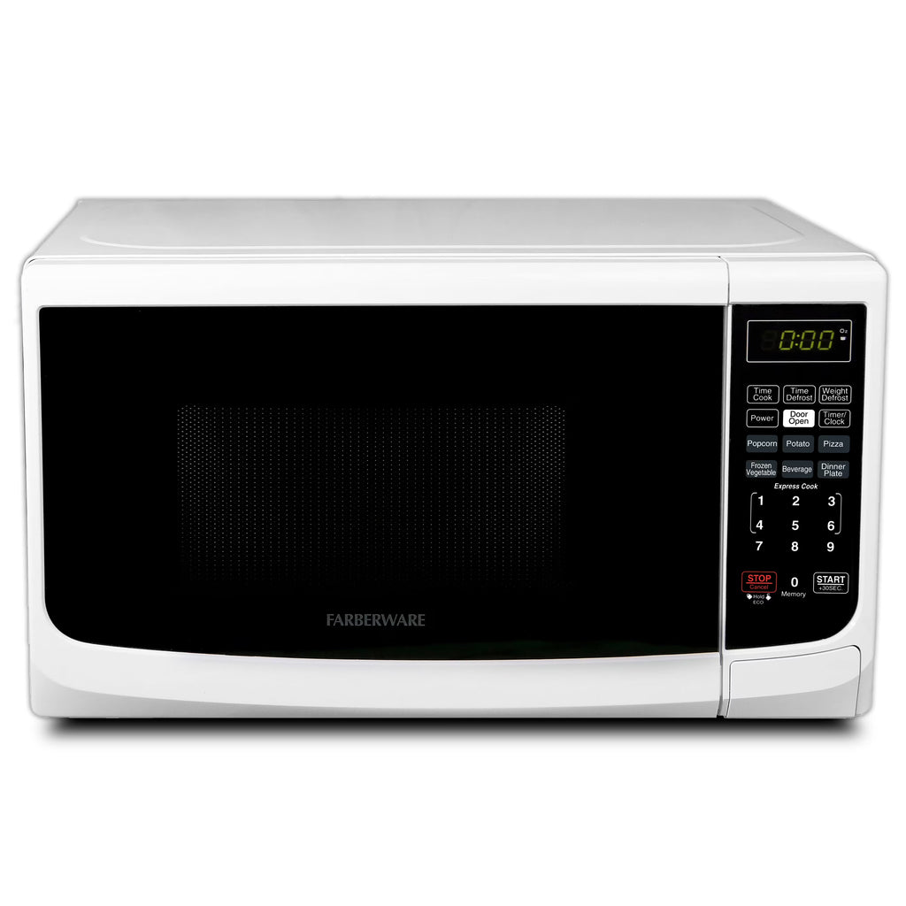 Farberware Countertop Microwave Oven with LED Lighting & Child Lock, 0.7 Cu Ft Black